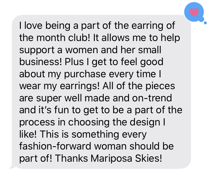 Earring of the Month Club-Mary's Testimonial